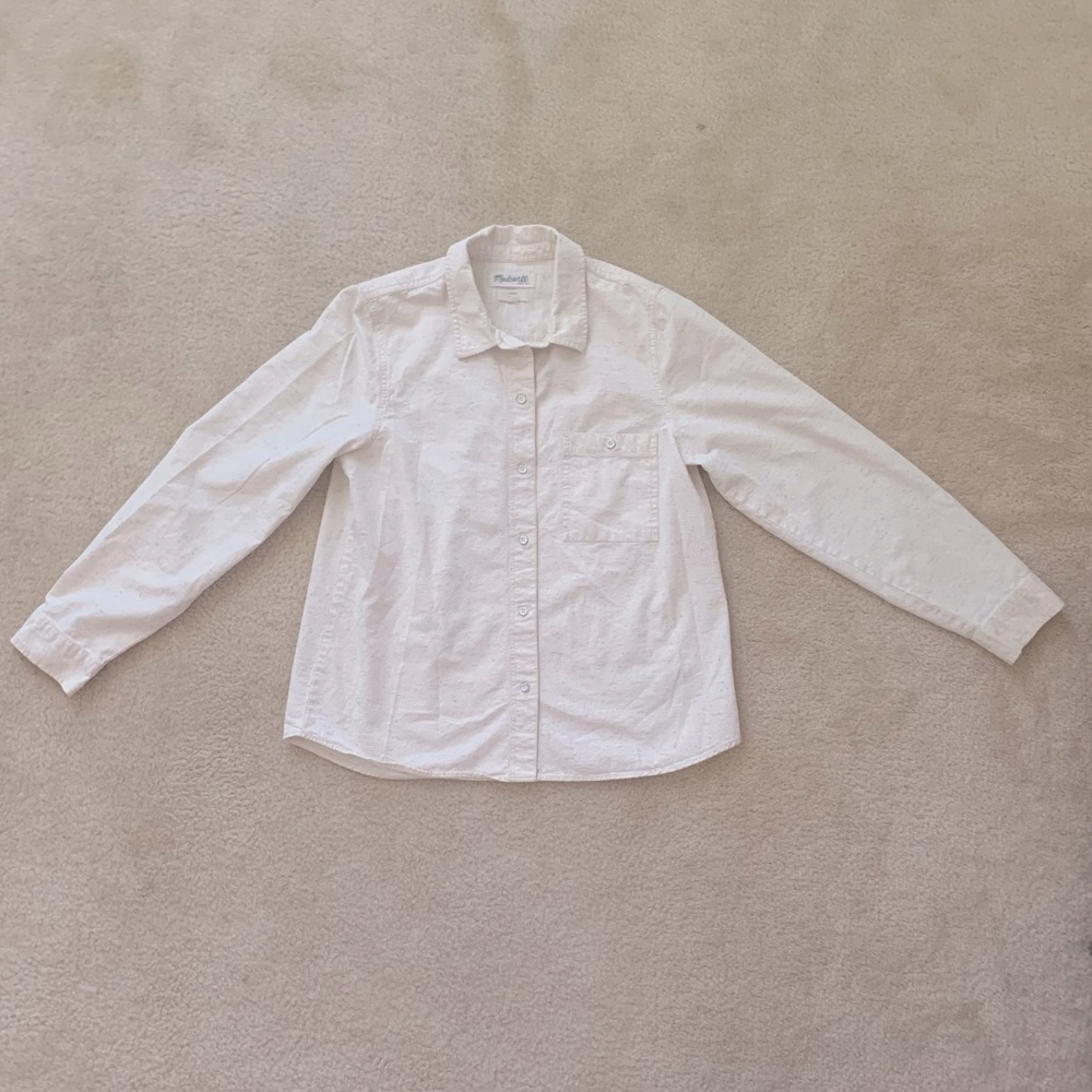 Madewell Cream Button Down Long Sleeves Shirt - Picture 9 of 10